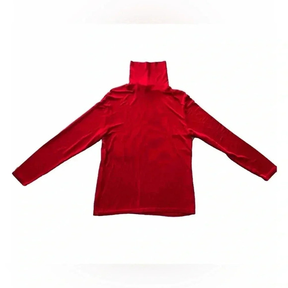 Vintage 90s Dress Barn Long Sleeve Turtle Neck Red Size Large - Picture 1 of 9